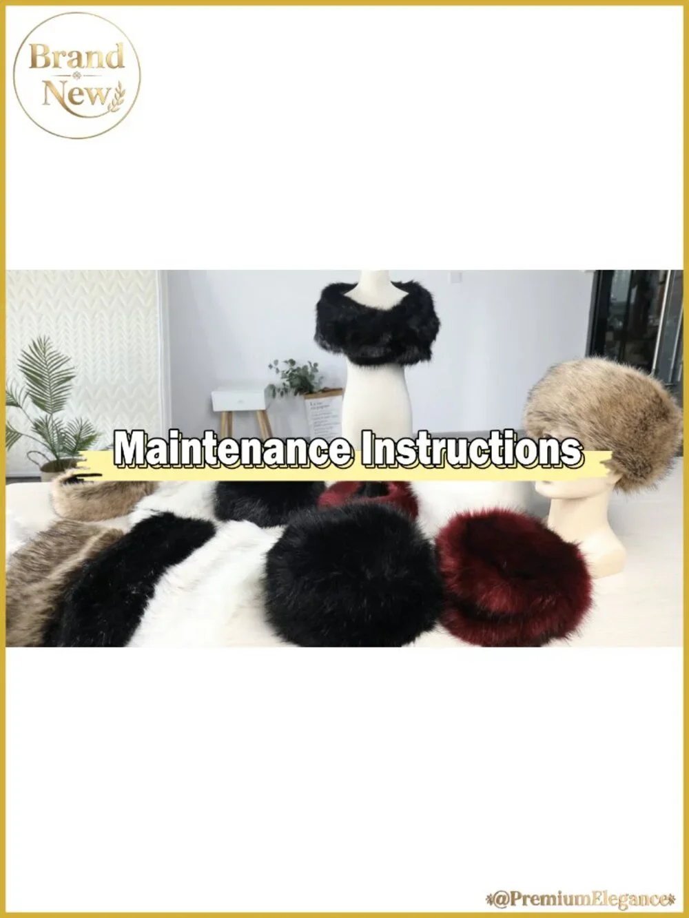 Faux Fur Collar Scarf Wrap Winter Neck Warmer for Women